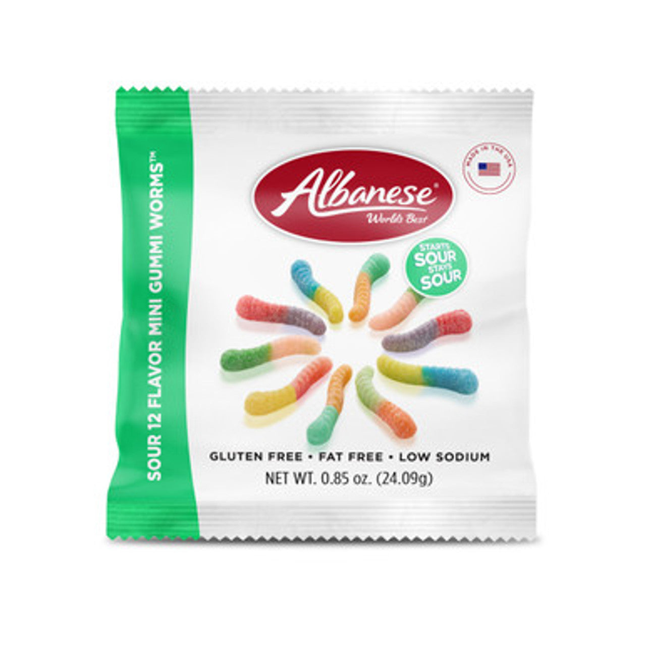 Albanese Sour 12-Flavor Gummi Worms
