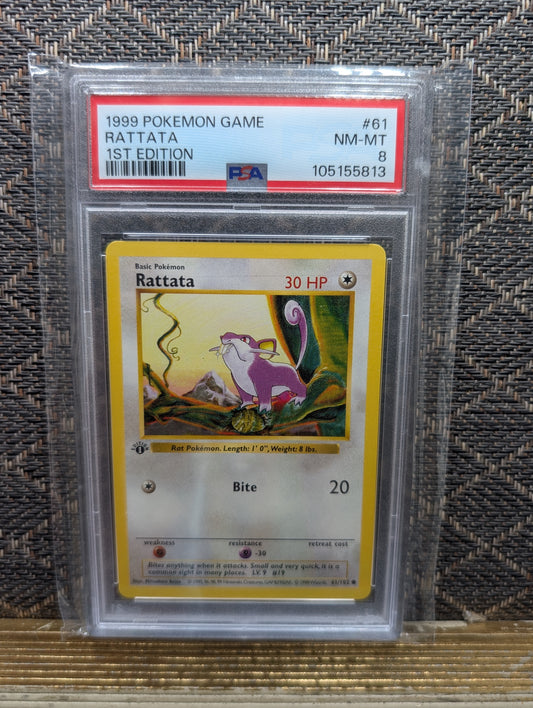 PSA 8 Rattata 1ST ED