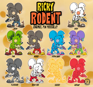 Ricky Rodent Hatpin by Austen Zaleski (5pack)